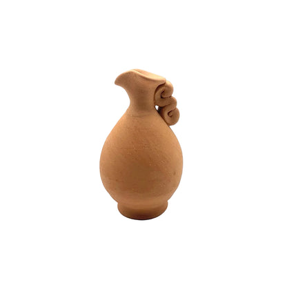 Mini Terracotta Amphora Single Stem Dried Flower Vase - Low Wave Handle