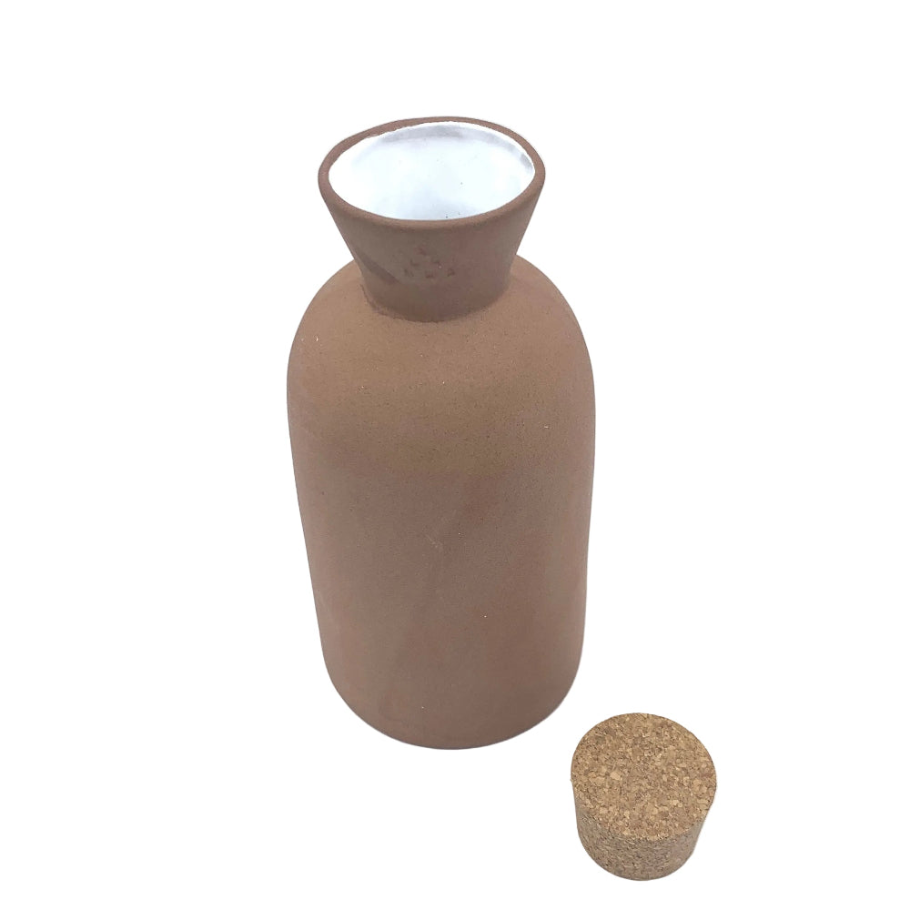 Kissos Terracotta & White Ceramic Carafe