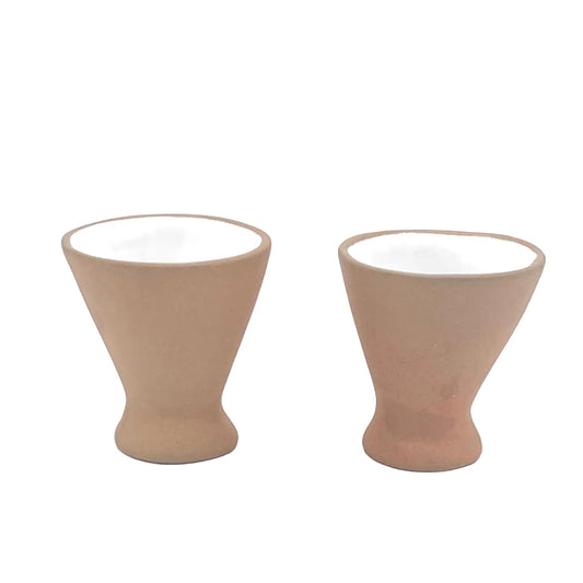Kissos Terracotta & White Shot Cup