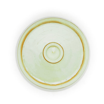 Handmade Lemon Yellow & Blue Ceramic Serving Plate