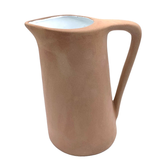 Makis Terracotta & White Handmade Ceramic Jug