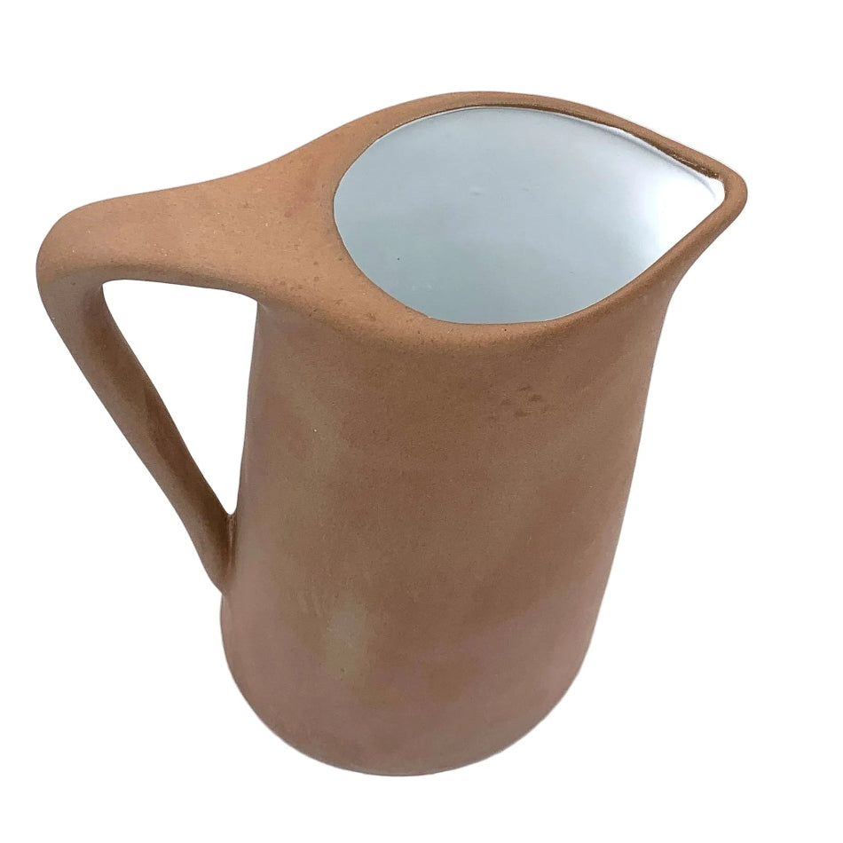Makis Terracotta & White Handmade Ceramic Jug