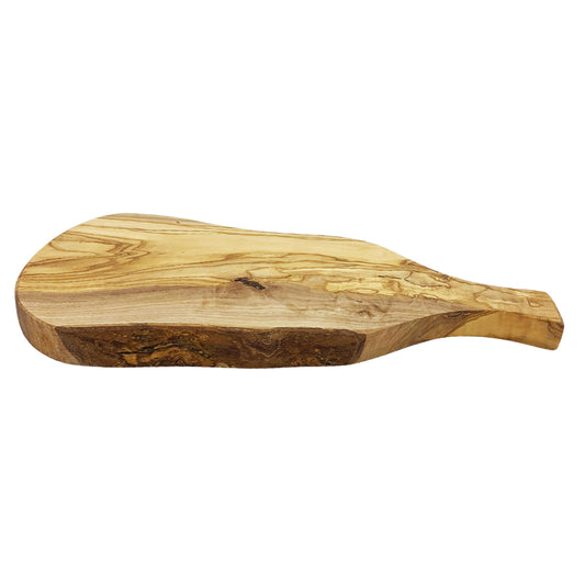 Olive Wood Irregular Chopping & Serving Board With Handle (i)