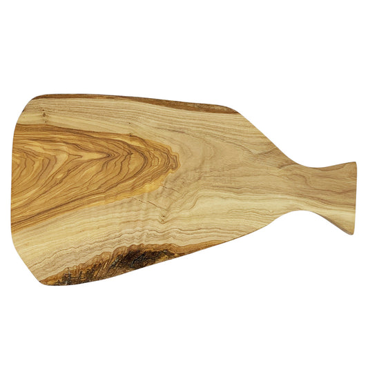 Olive Wood Irregular Chopping & Serving Board With Handle 