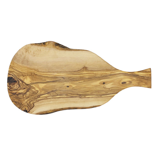 Olive Wood Irregular Chopping & Serving Board With Handle 