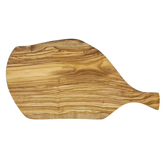 Olive Wood Irregular Chopping & Serving Board With Handle 
