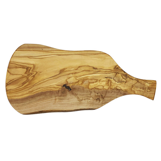 Olive Wood Irregular Chopping & Serving Board With Handle (i)