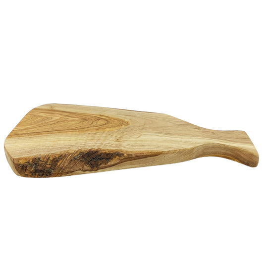Olive Wood Irregular Chopping & Serving Board With Handle 