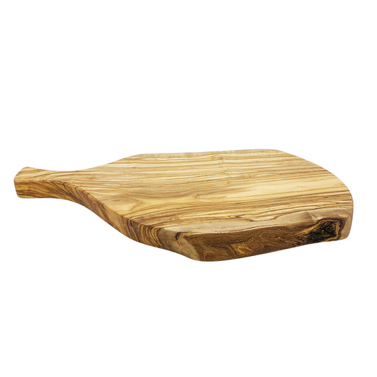 Olive Wood Irregular Chopping & Serving Board With Handle 