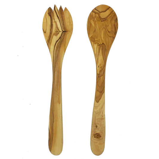 Olive Wood Salad Server Set