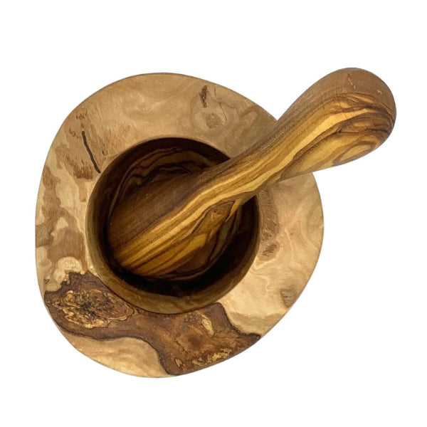 Olive Wood Natural Edge Pestle & Mortar Set