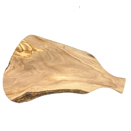 Olive wood chopping and serving board with handle