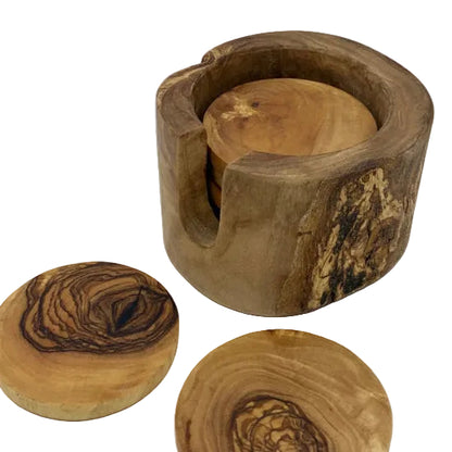 Olive wood coasters