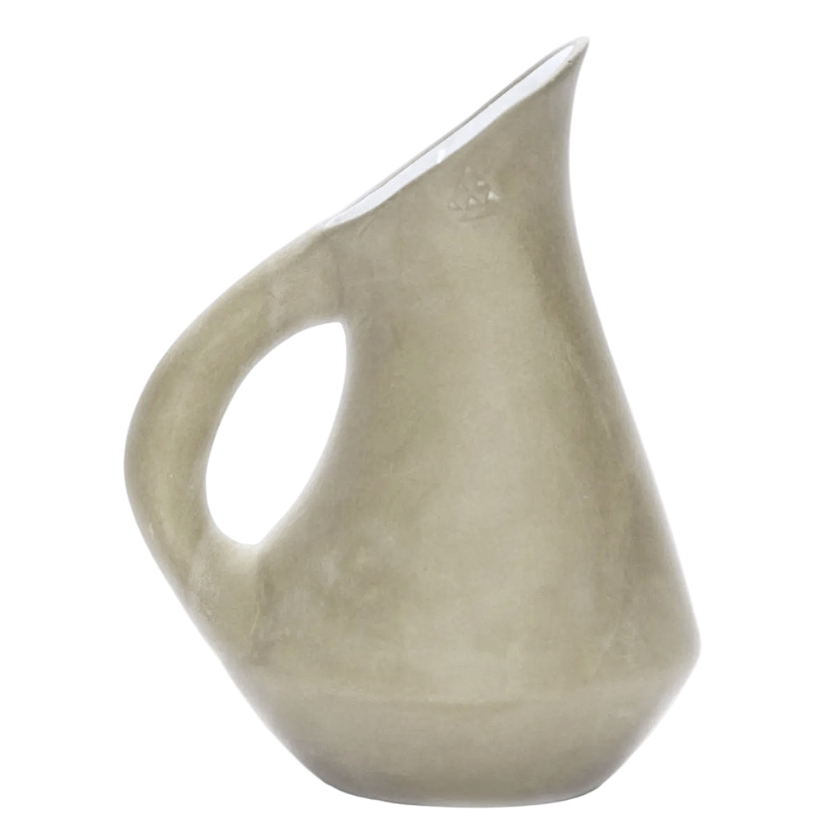 Pale Terracotta and white handmade jug