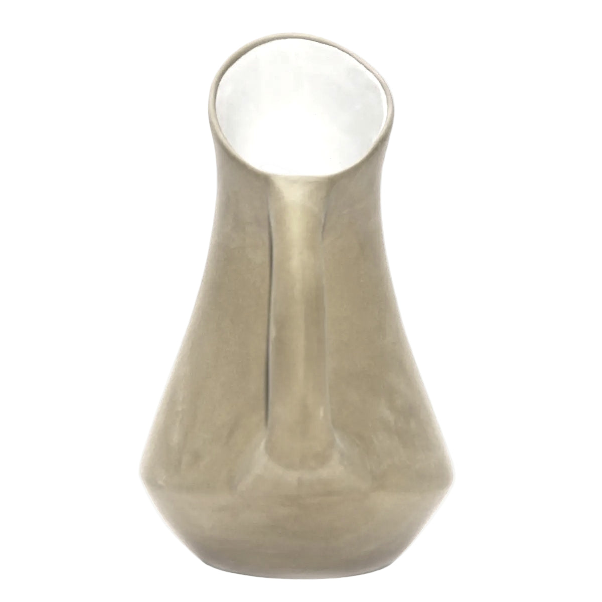 Pale Terracotta and white handmade jug