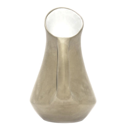 Pale Terracotta and white handmade jug