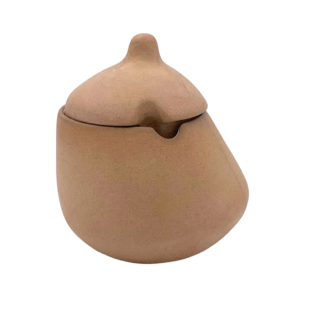 Makis Terracotta & White Handmade Ceramic Sugar Bowl