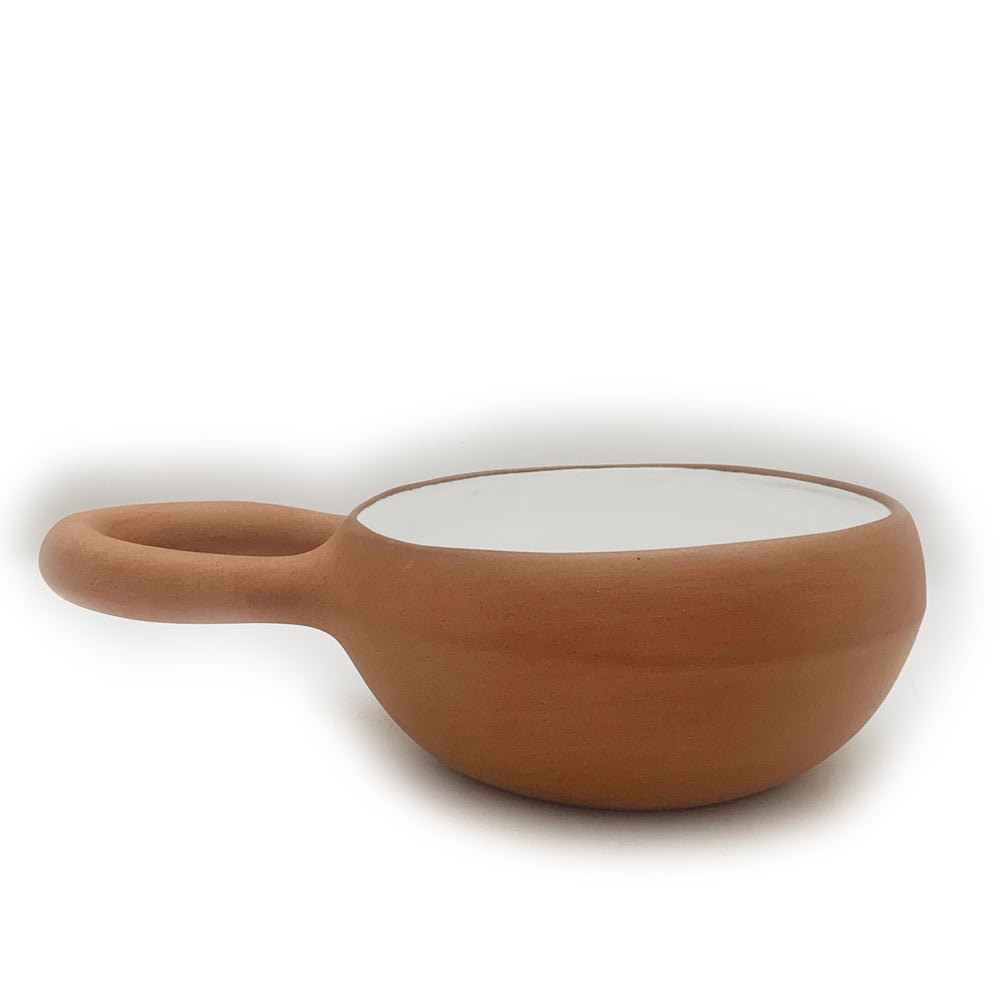 Handmade Terracotta & White Greek Soup Bowl