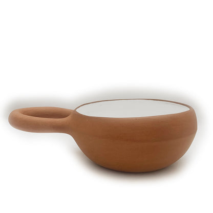 Handmade Terracotta & White Greek Soup Bowl