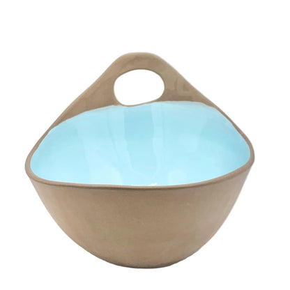 Terracotta & Blue Large Boat Salad Bowl