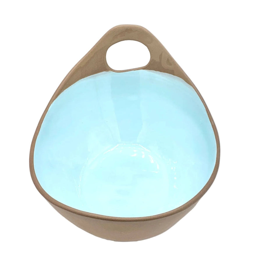 Terracotta & Blue Large Boat Salad Bowl