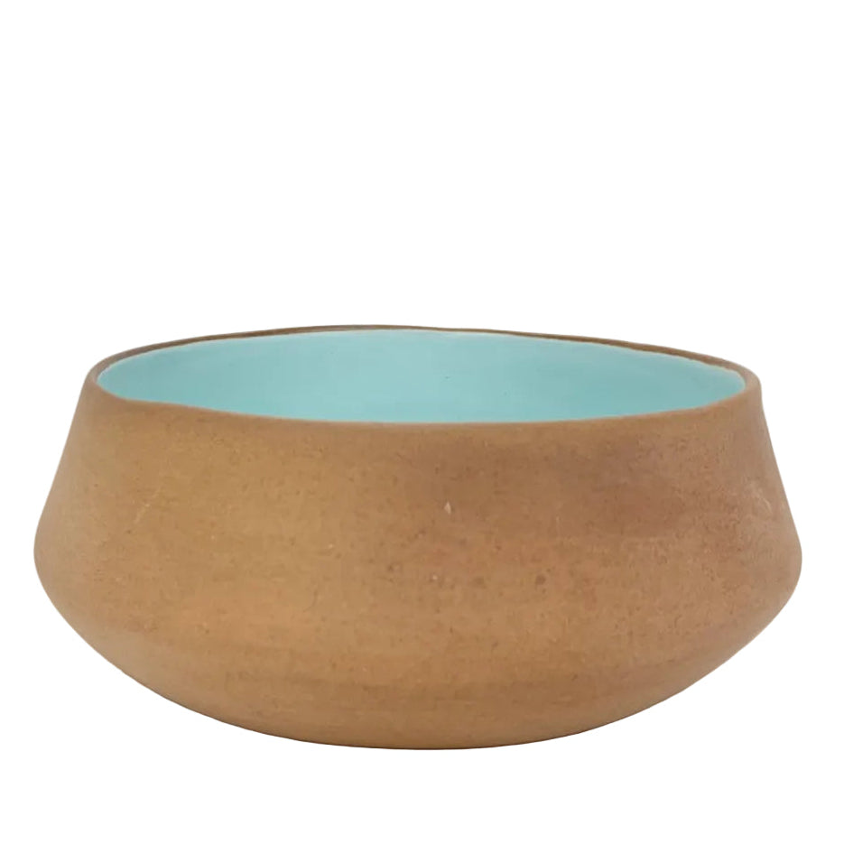 Terracotta and blue large thalia salad bowl