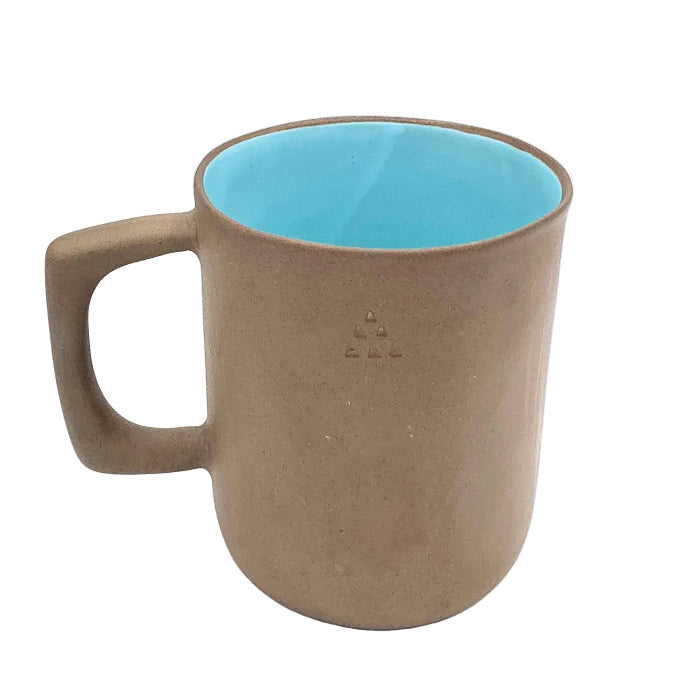 Terracotta and Blue Handmade Mug