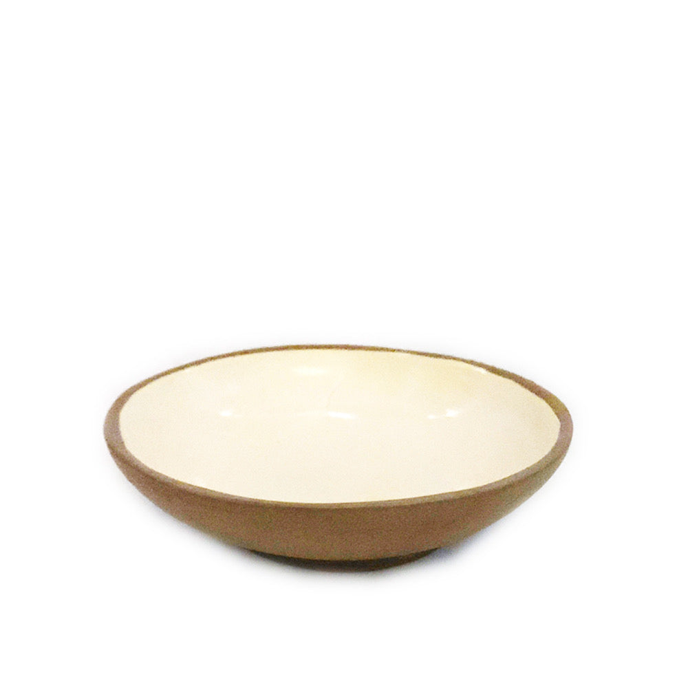Terracotta & Pale Caramel Glaze Handmade Ceramic Dessert Bowl