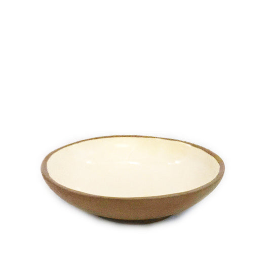 Terracotta & Pale Caramel Glaze Handmade Ceramic Dessert Bowl