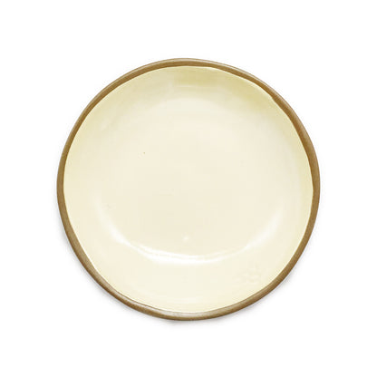 Terracotta & Pale Caramel Glaze Handmade Ceramic Dessert Bowl