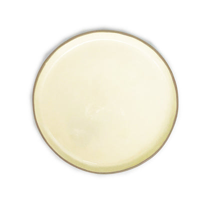 Terracotta & Pale Yellow Glaze Handmade Ceramic Side Plate