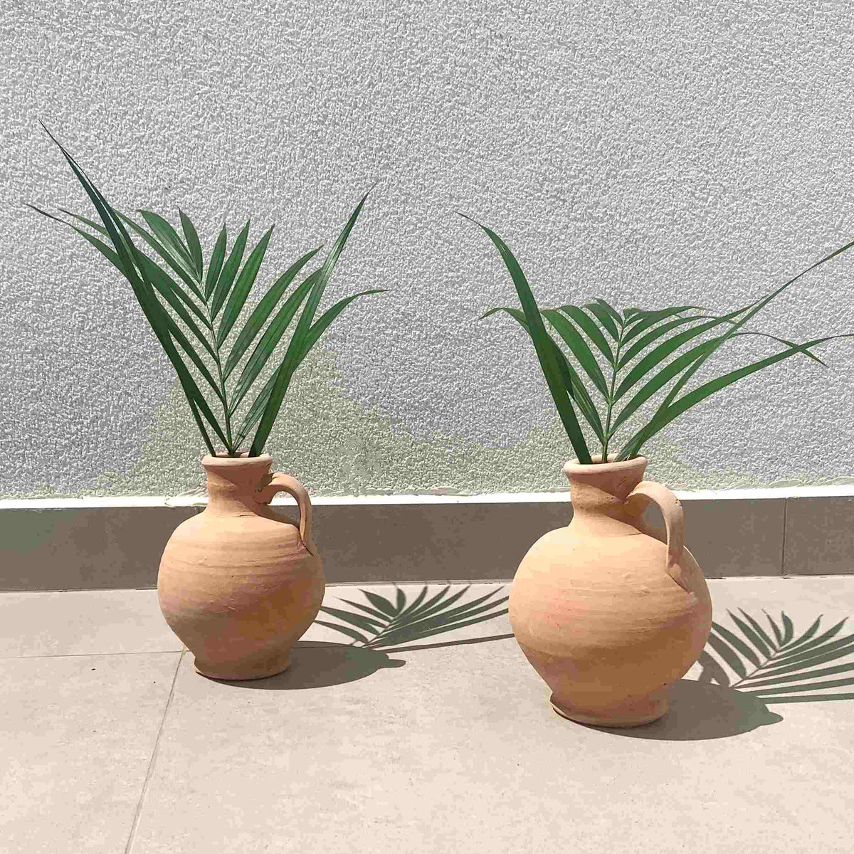 Rustic Handmade Greek Terracotta Jug Vase