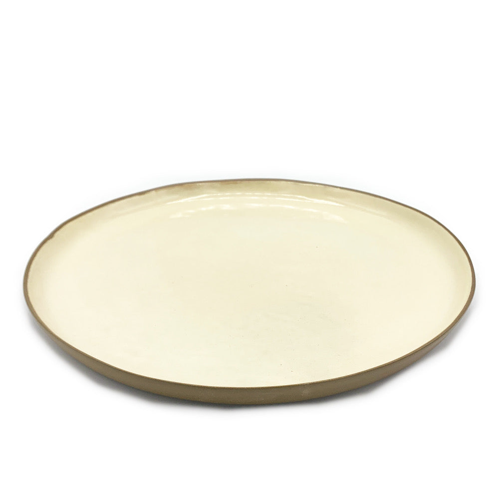 Terracotta and Pale Caramel Dinner Plate