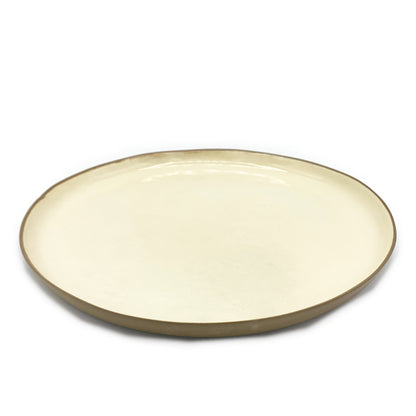 Terracotta and Pale Caramel Dinner Plate