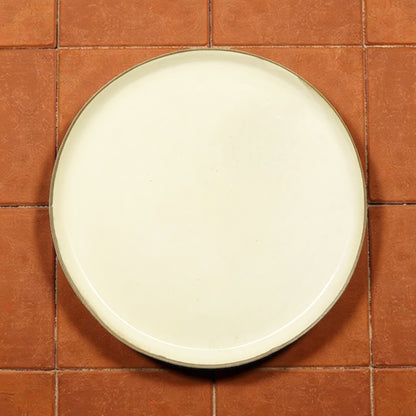 Terracotta and Pale Caramel Dinner Plate