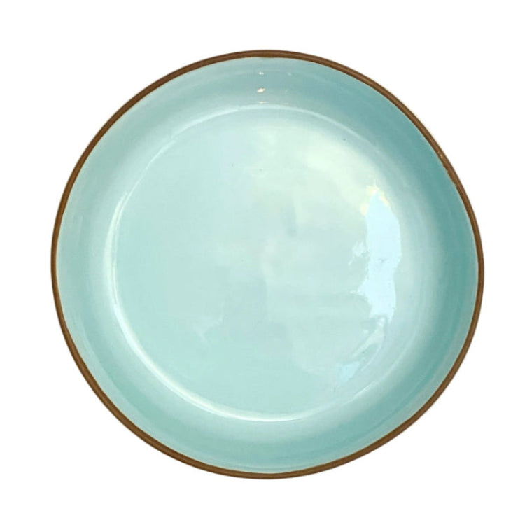 Terracotta & Blue Salad Bowl handmade in Greece