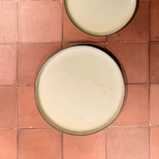 Terracotta & Pale Caramel Glaze Handmade Dinner Plate