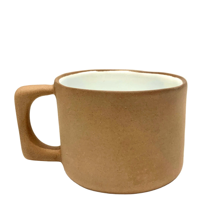 Terracotta and white pelagia mug