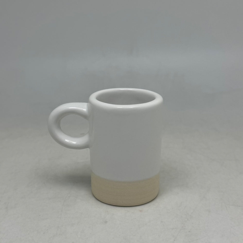 Handmade Terracotta White Sandy Greek Ceramic Espresso Cup