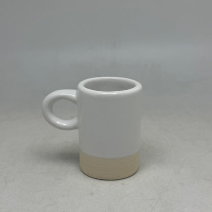 Handmade Terracotta White Sandy Greek Ceramic Espresso Cup