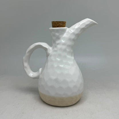 Terracotta White Sandy Long Spout Olive Oil & Dressing Pourer