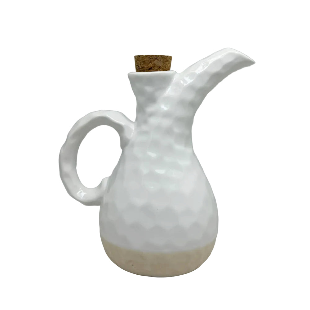 Terracotta White Sandy Long Spout Olive Oil & Dressing Pourer