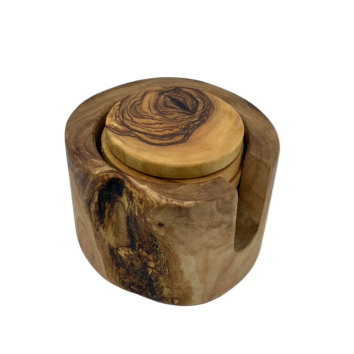 Olive wood coasters