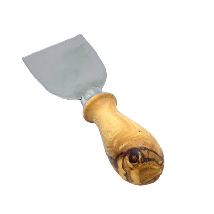 olive wood handle chisel cheese knife