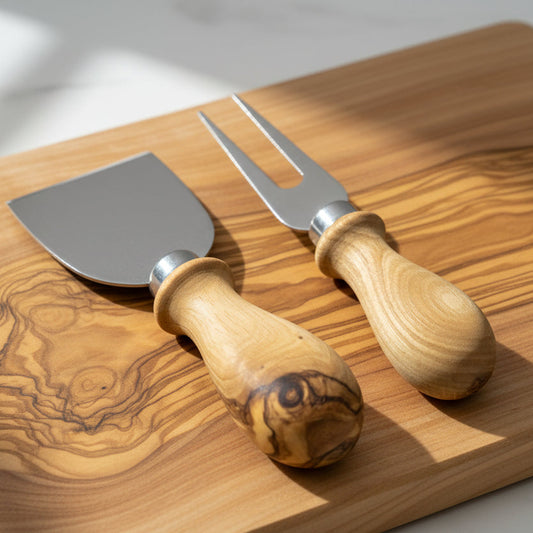 Olive Wood Cheese Servers