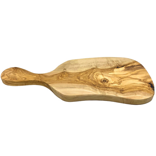 olive wood serving board racket