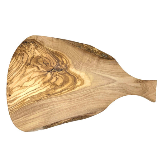 olive wood serving board with handle