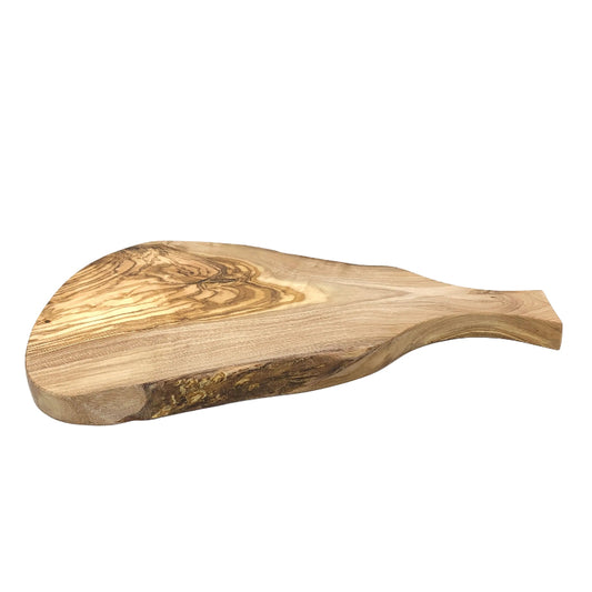 olive wood serving board with handle