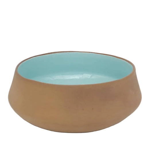 Terracotta and blue large thalia salad bowl